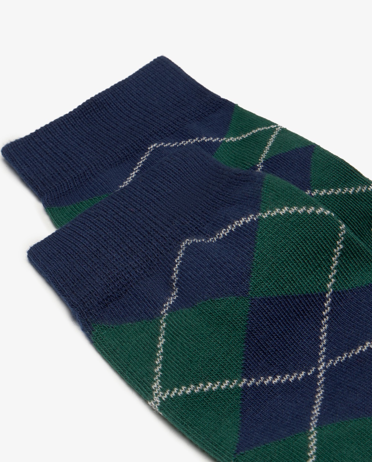 Calcetines de rombos en azul y verde 1