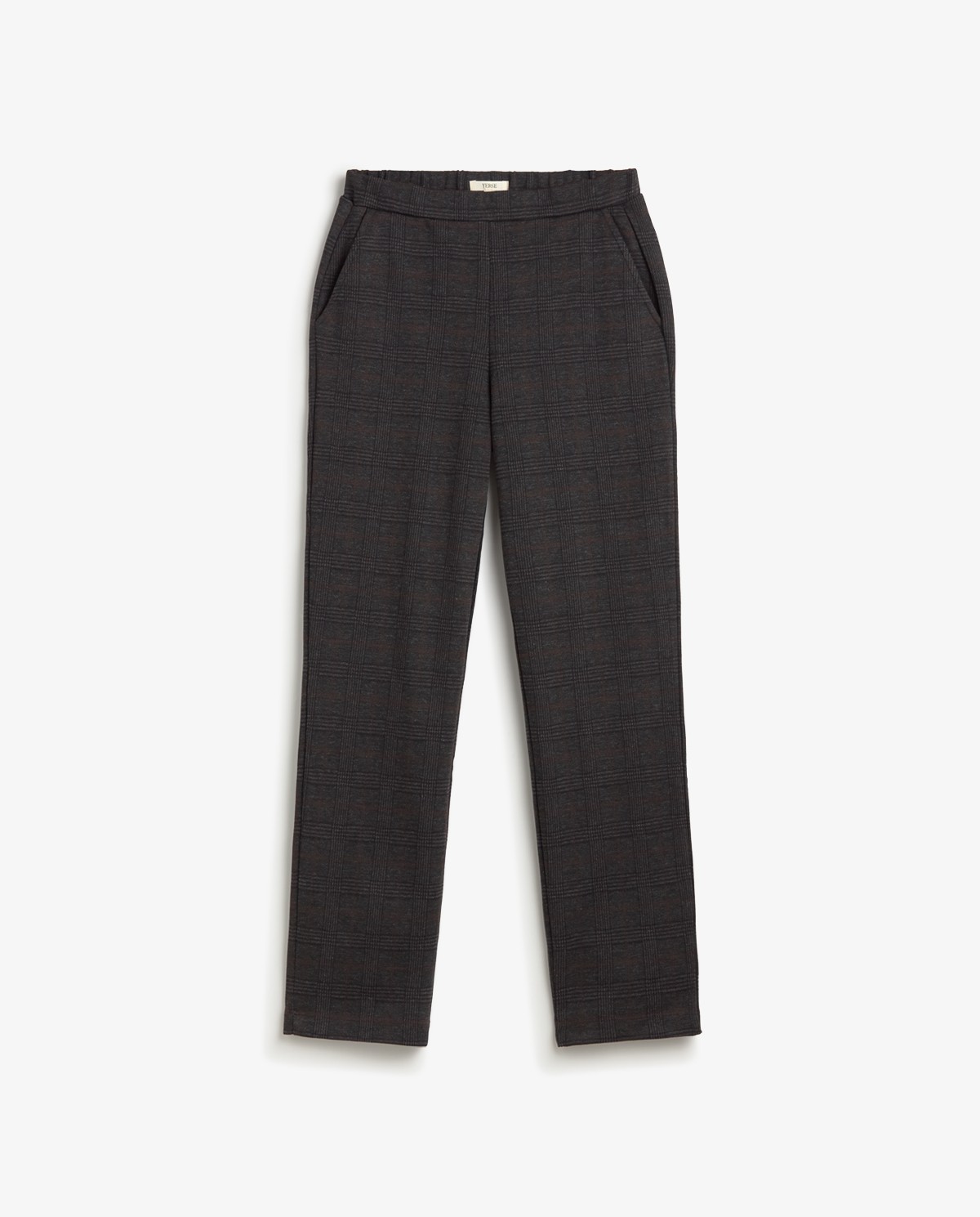 Pantalón recto de cuadros para mujer 5