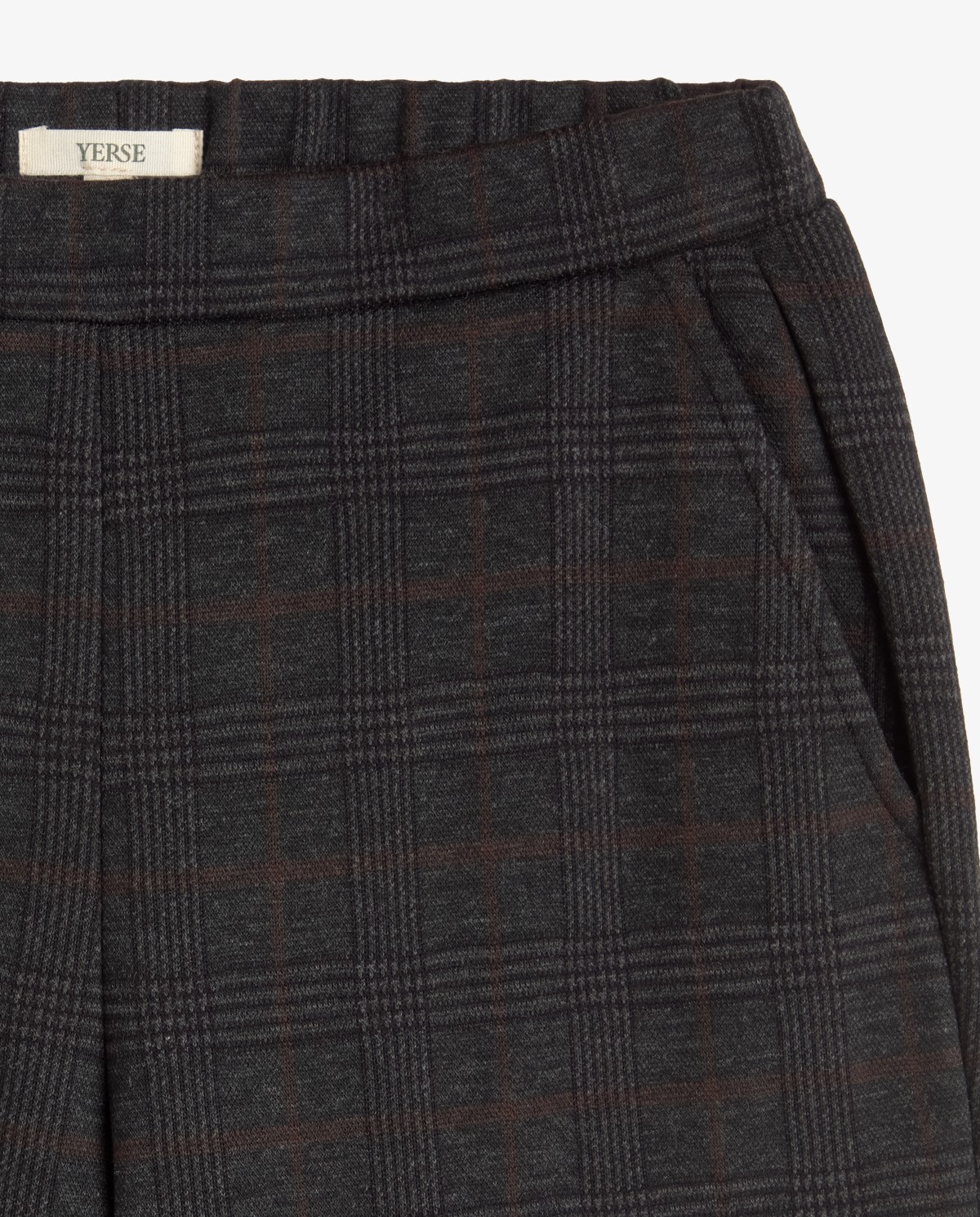 Pantalón recto de cuadros para mujer 6