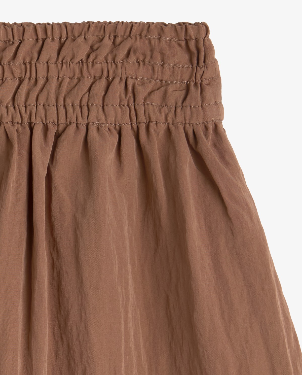 Falda larga fluida en color chocolate 6