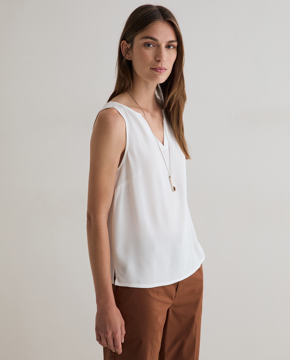 Top fluido textura en color crudo 1