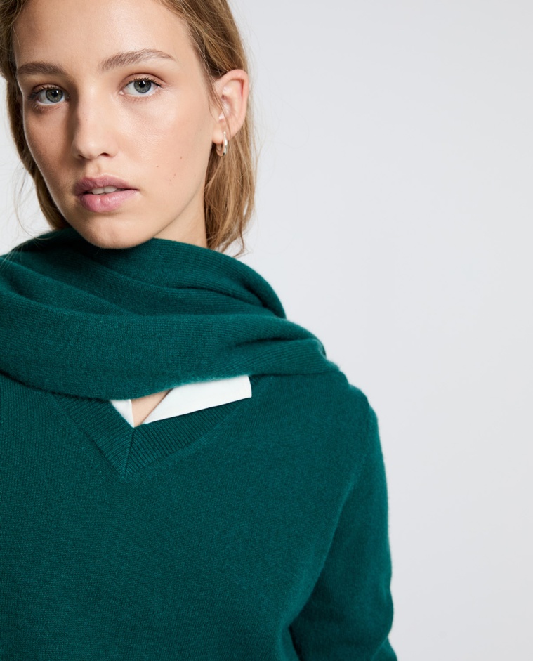 Bufanda de cashmere verde