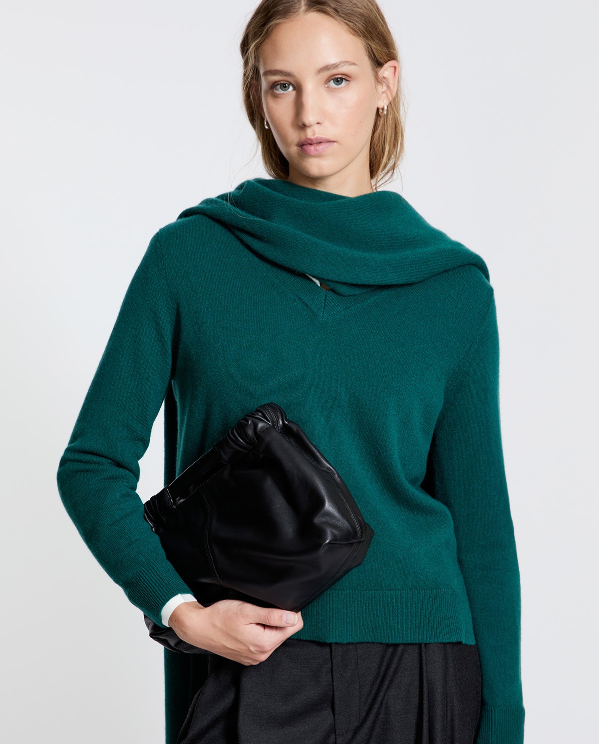 Bufanda de cashmere verde 3