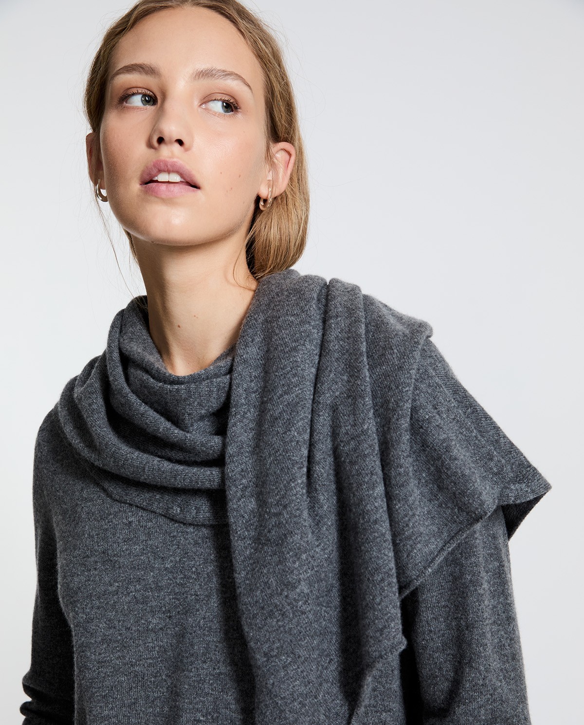 Bufanda de caixmir gris