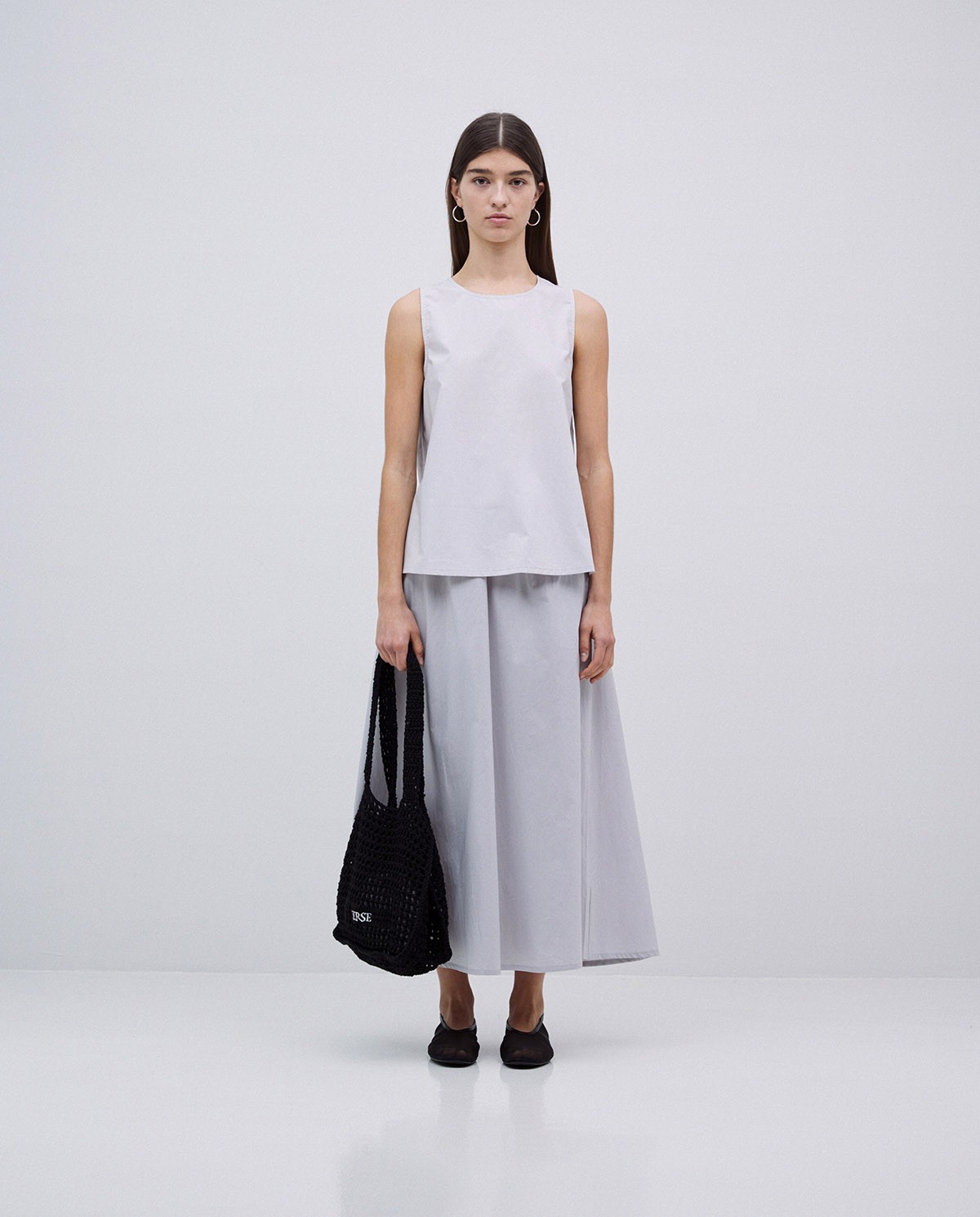 Grey poplin top 5