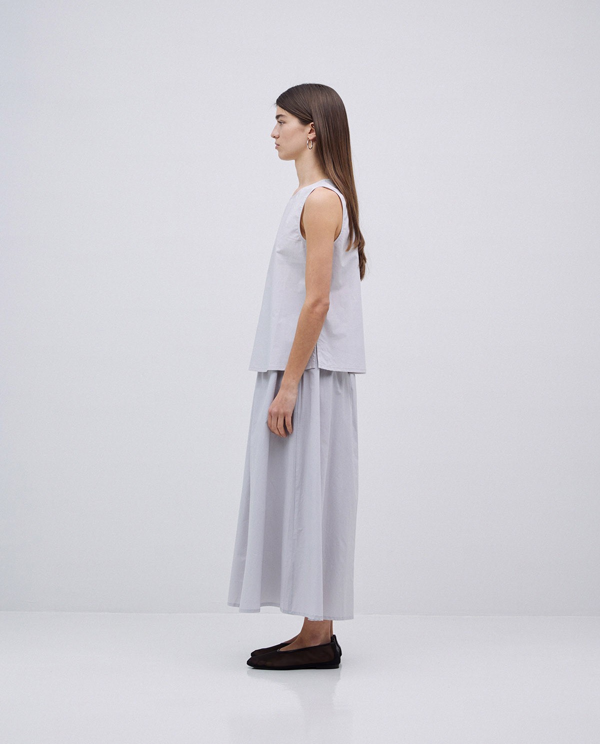 Grey poplin top 6