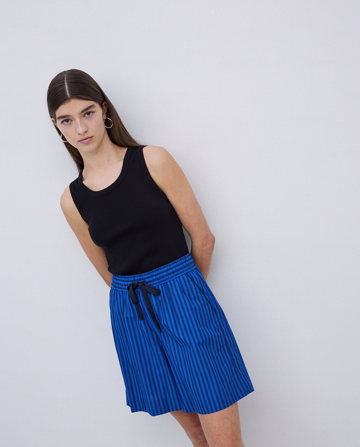 Short popelín rayas azul oscuro 3