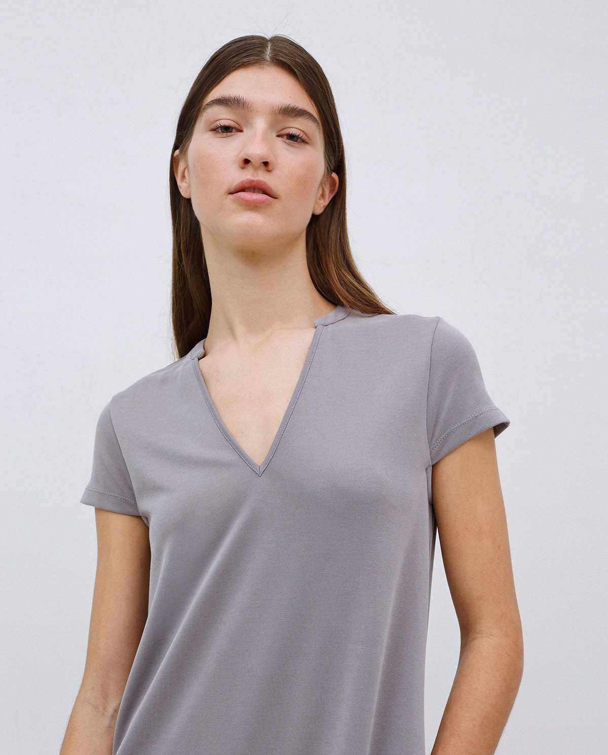 Grey cap-sleeve midi dress 3
