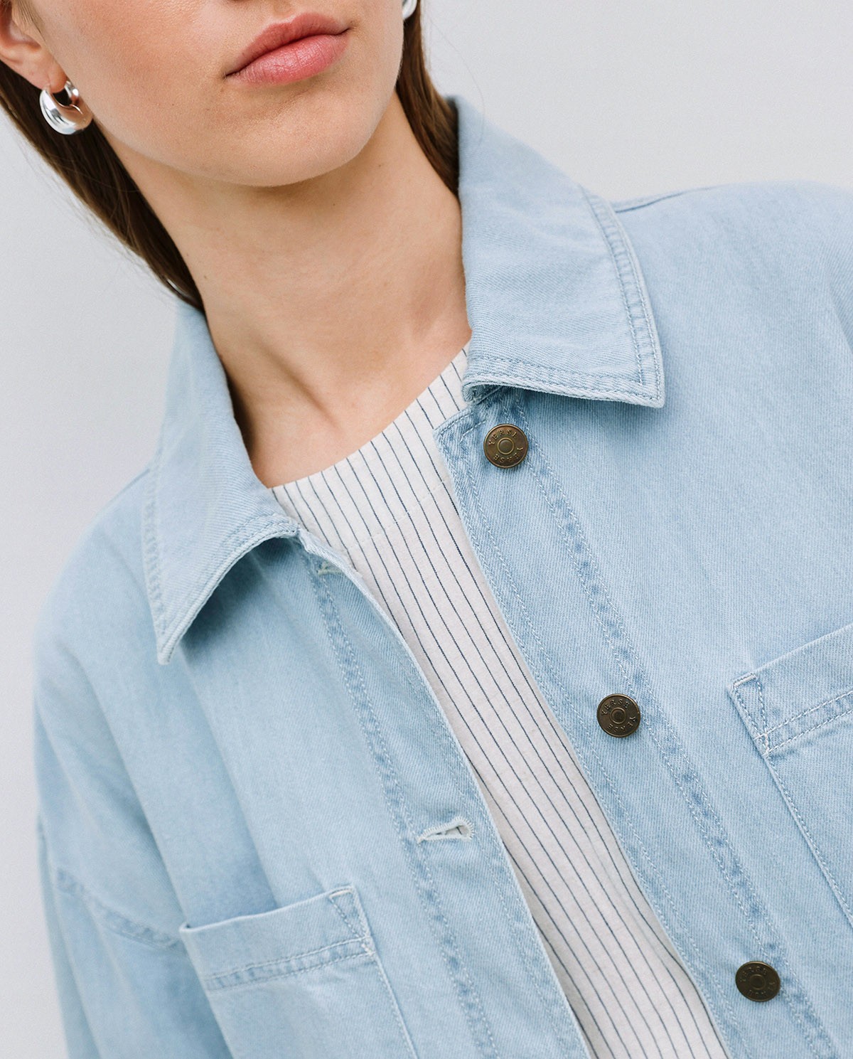 Jaqueta denim tencel blau 2