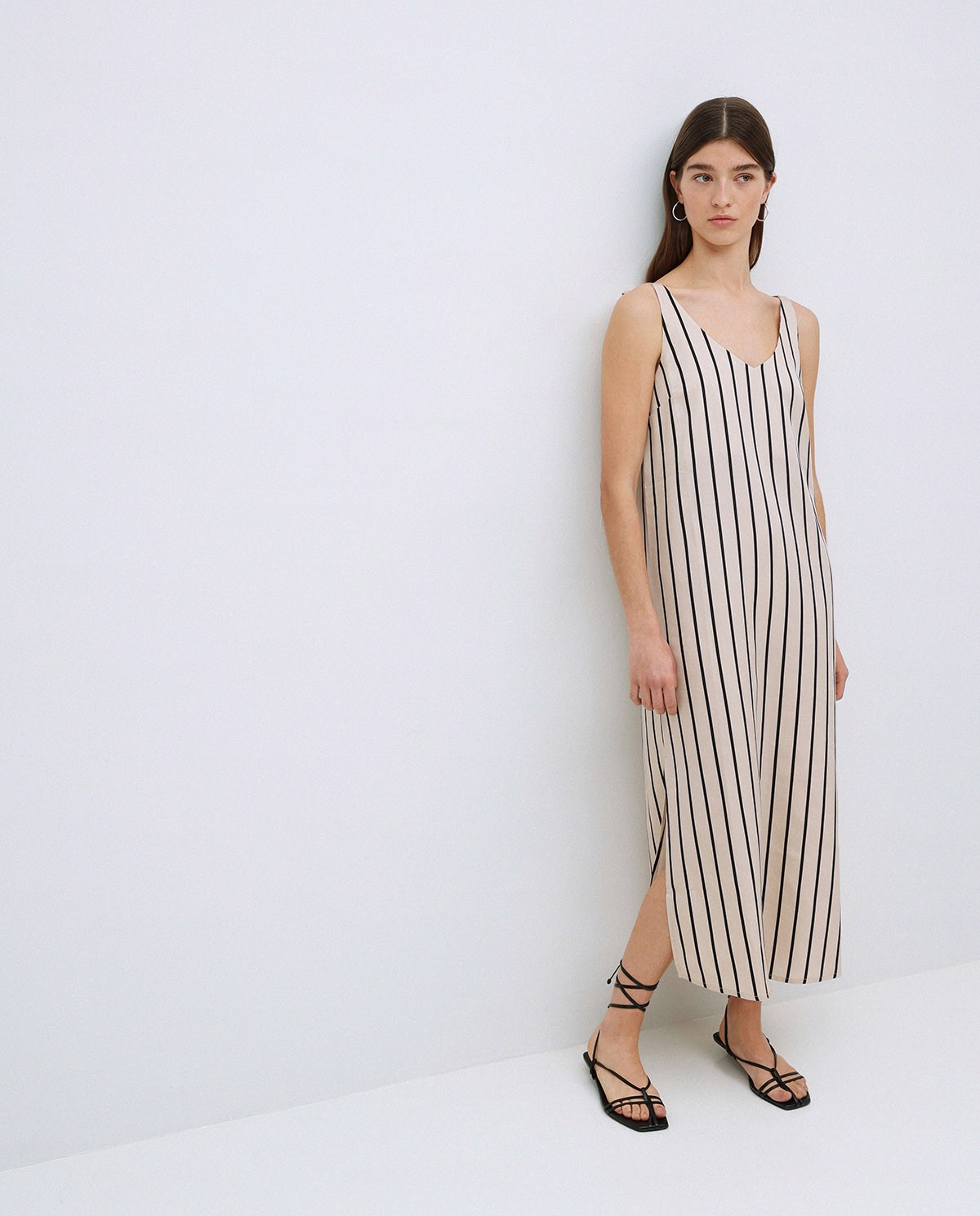 Vestido tencel pico crudo 2