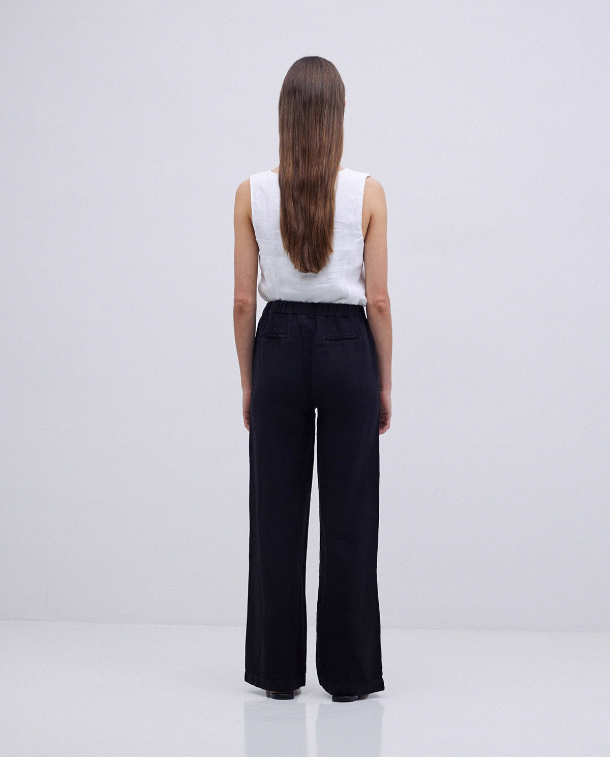 White 100% linen vest 8