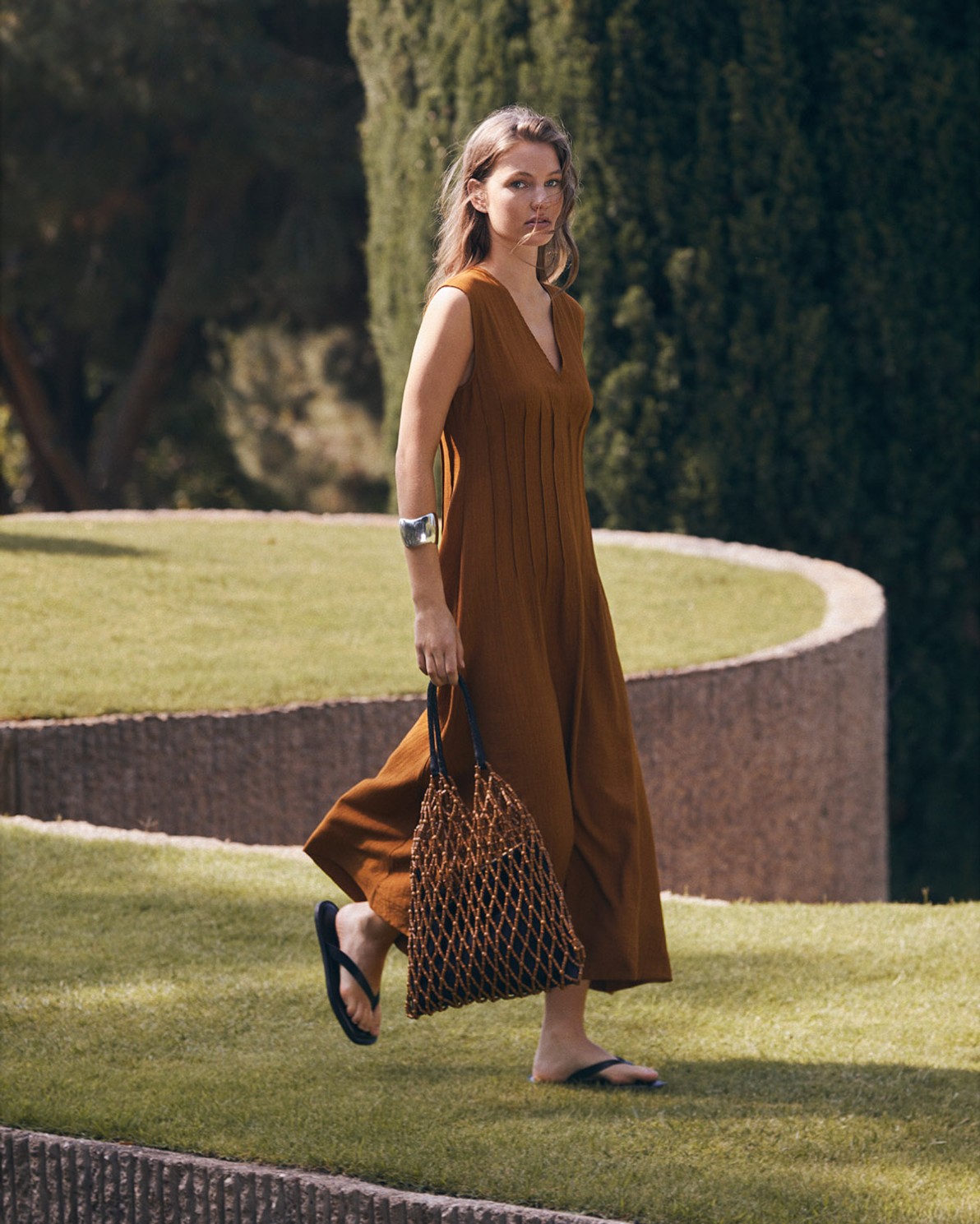 Long pleated dress|Yerse