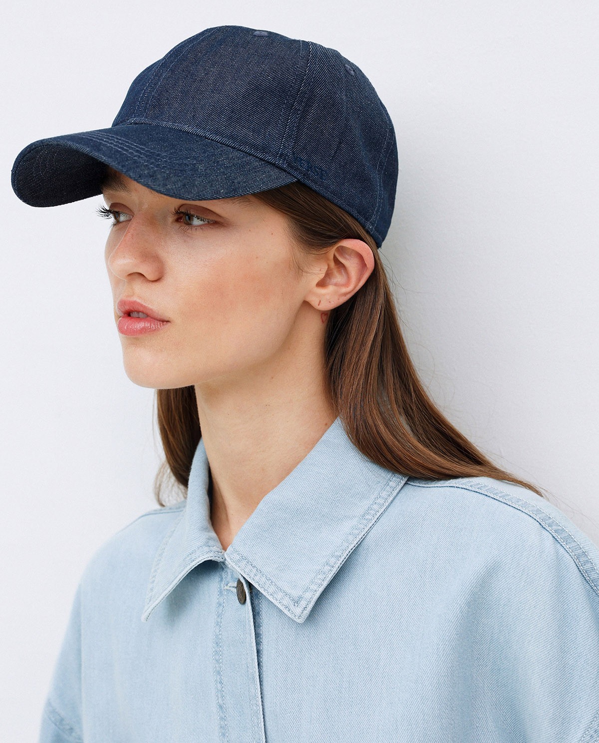 Gorra ajustable denim azul índigo 1