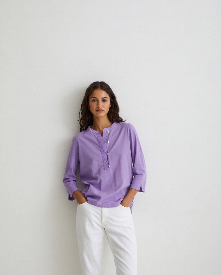 Organic-cotton t-shirt Purple
