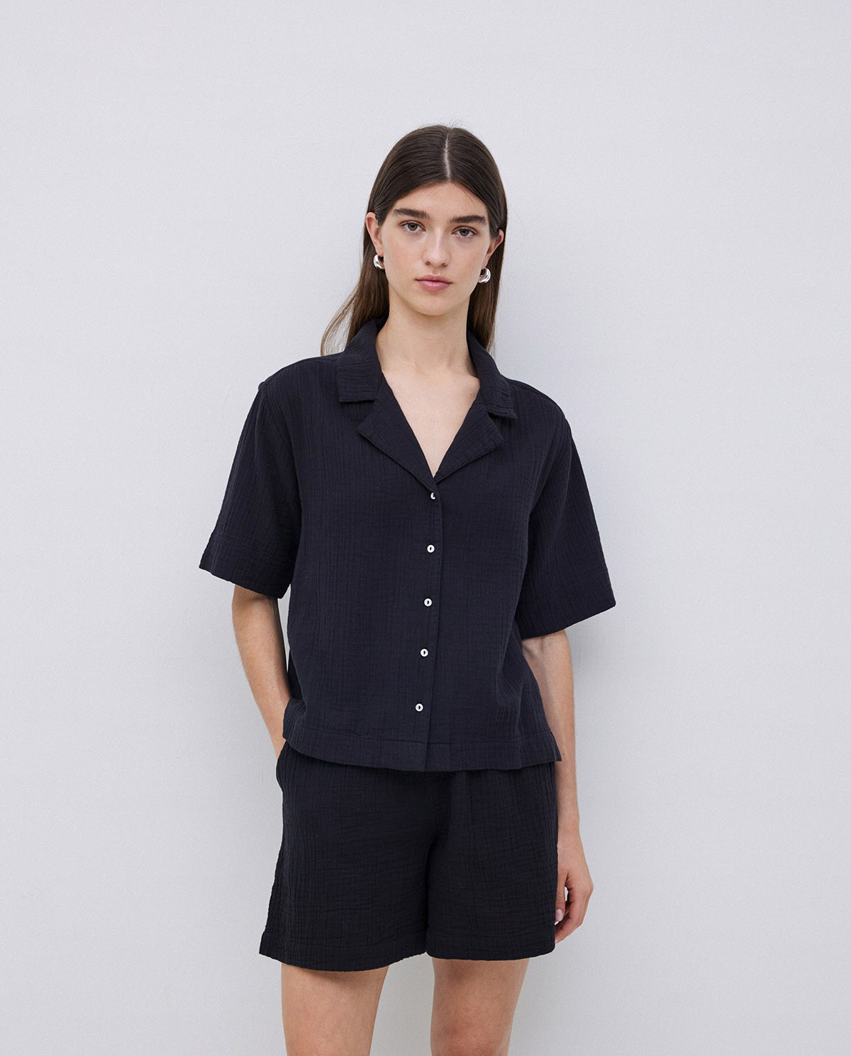 Short muselina negro 1