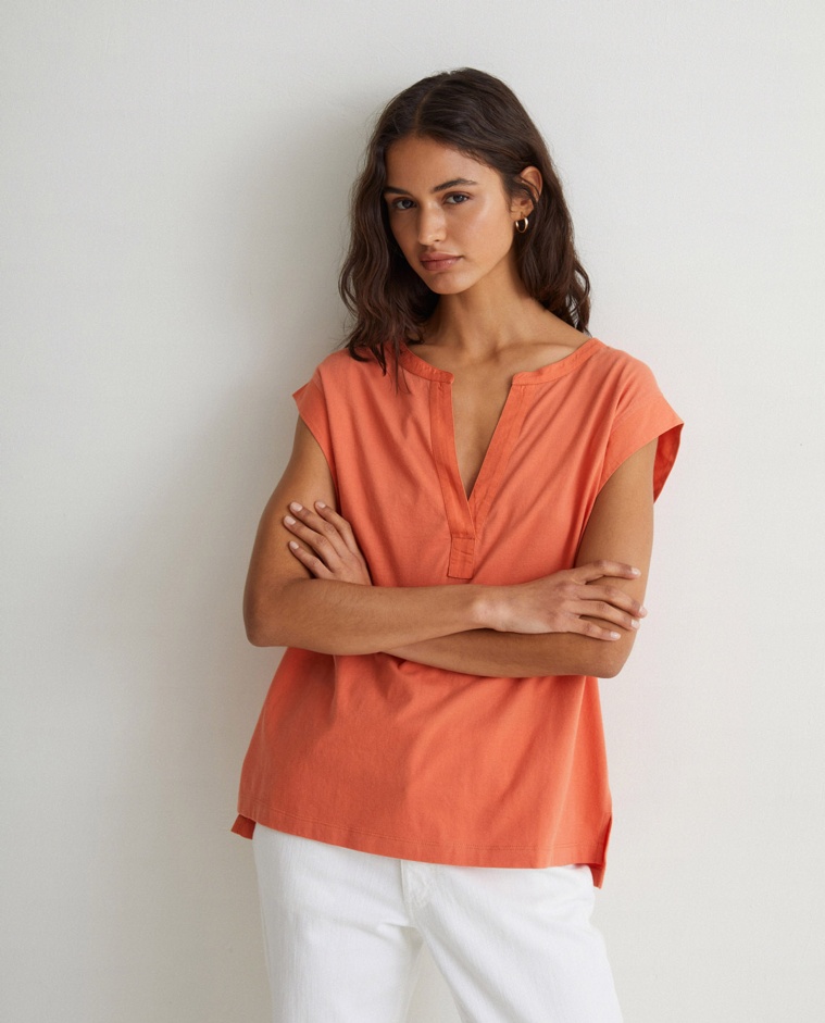 100% cotton t-shirt orange