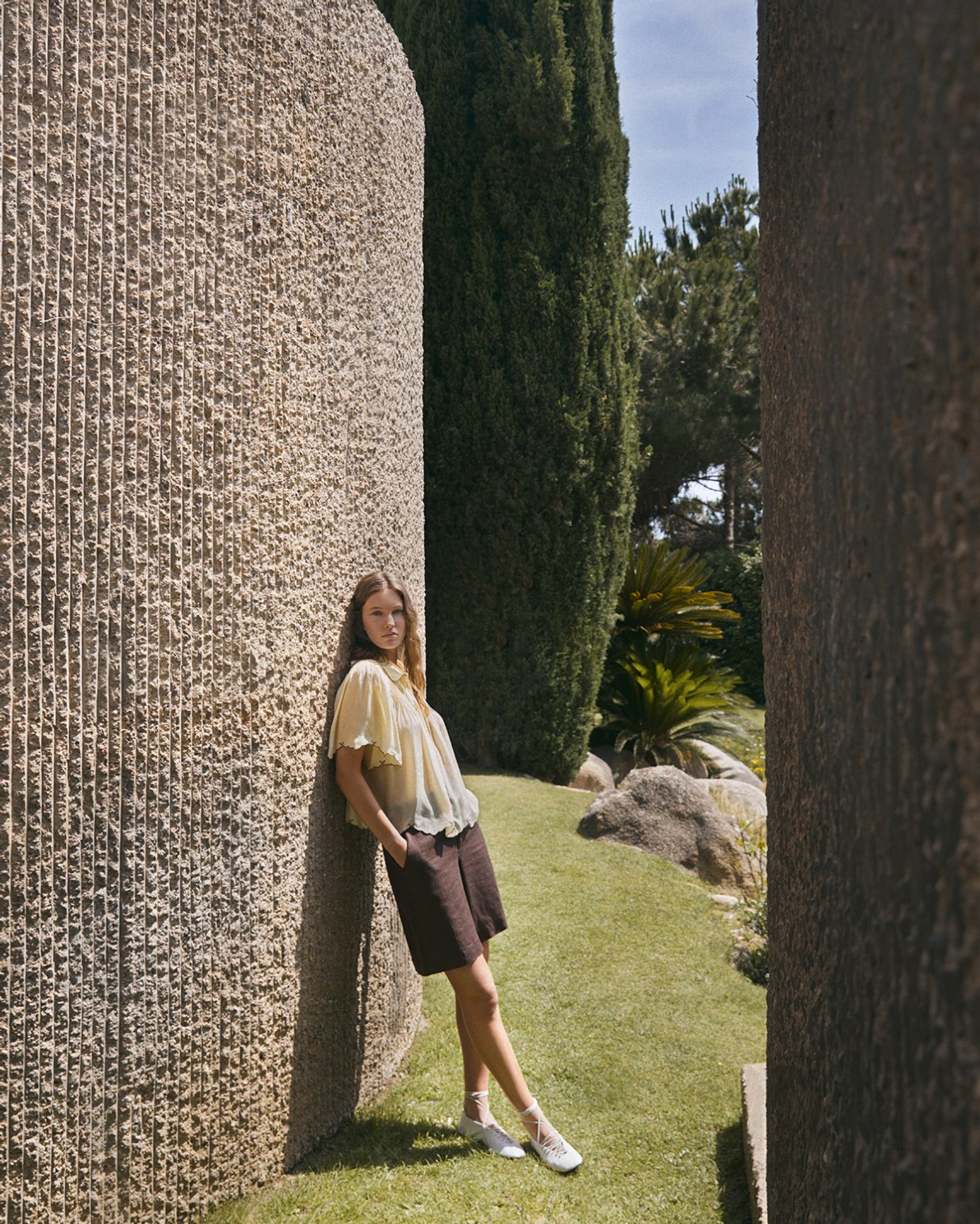 100% linen Bermuda shorts|Yerse