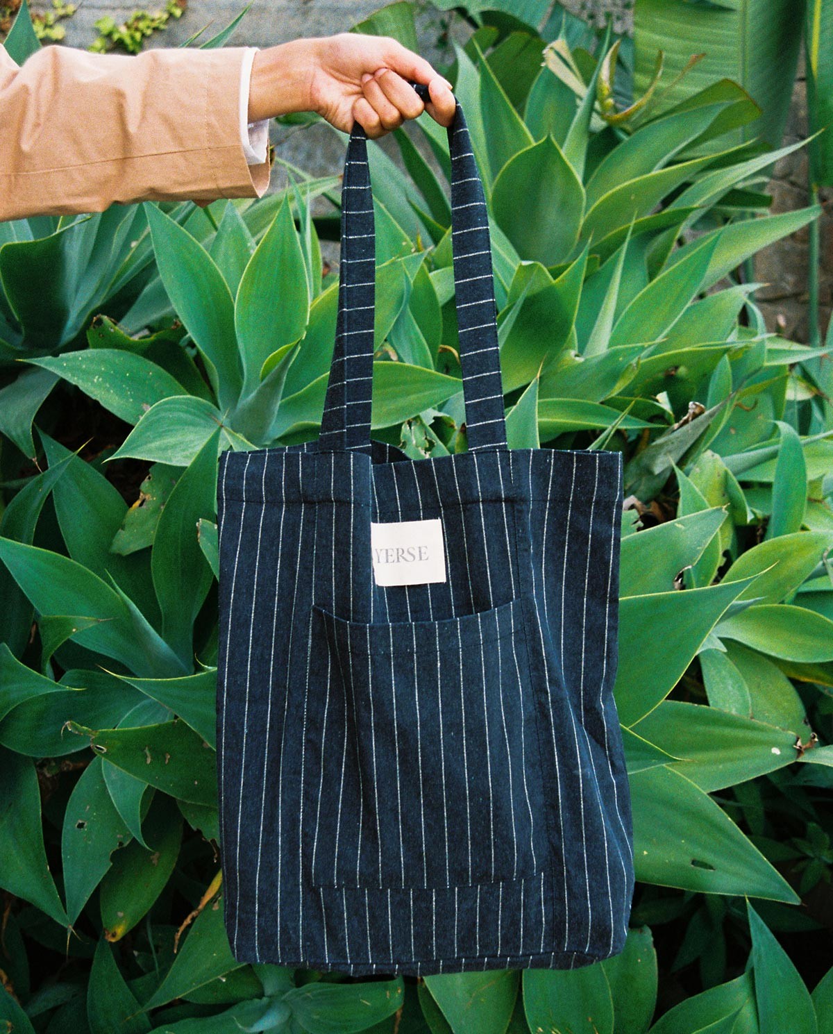 Tote bag fibras recicladas azul oscuro