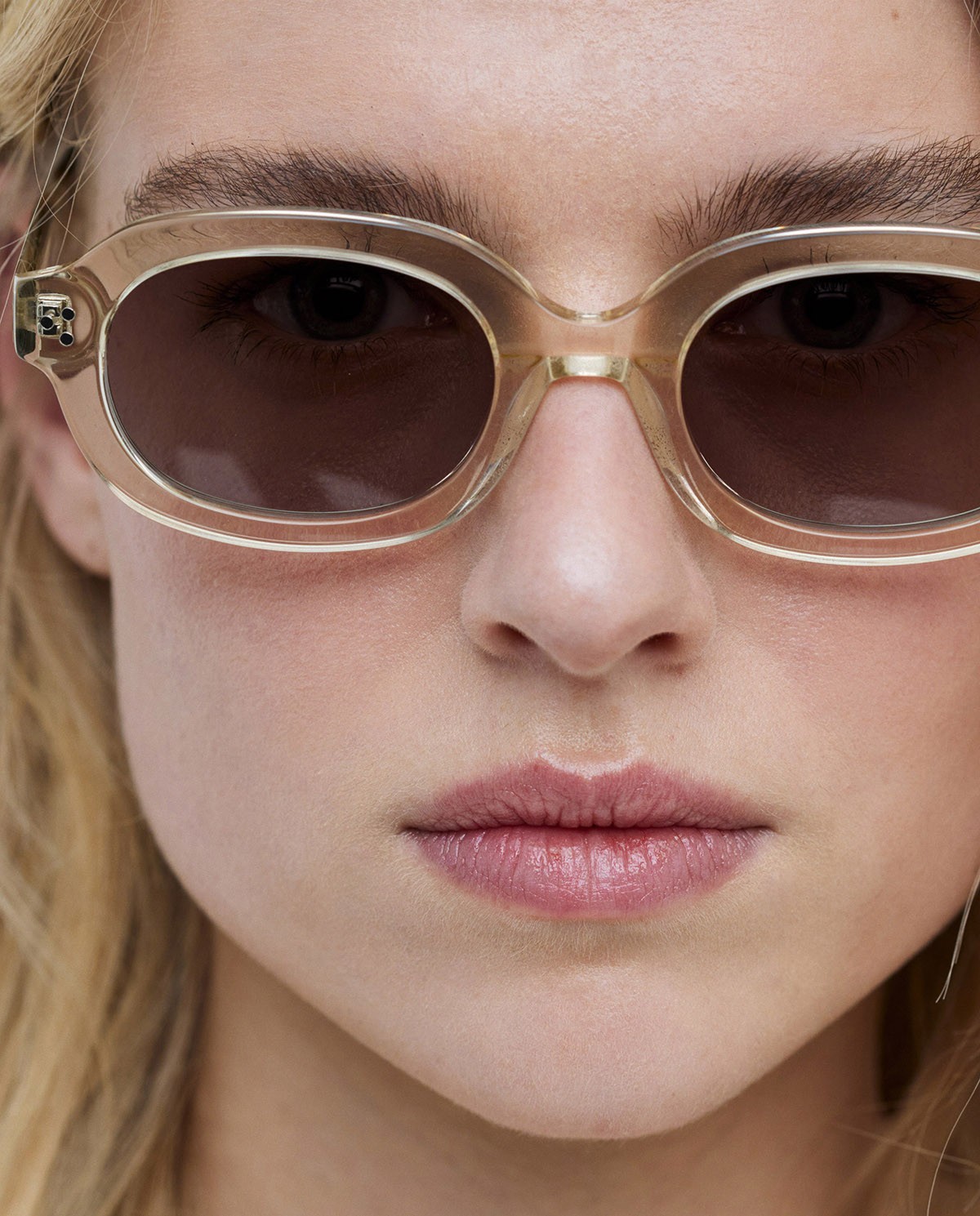 Gafas de sol ovaladas crudo