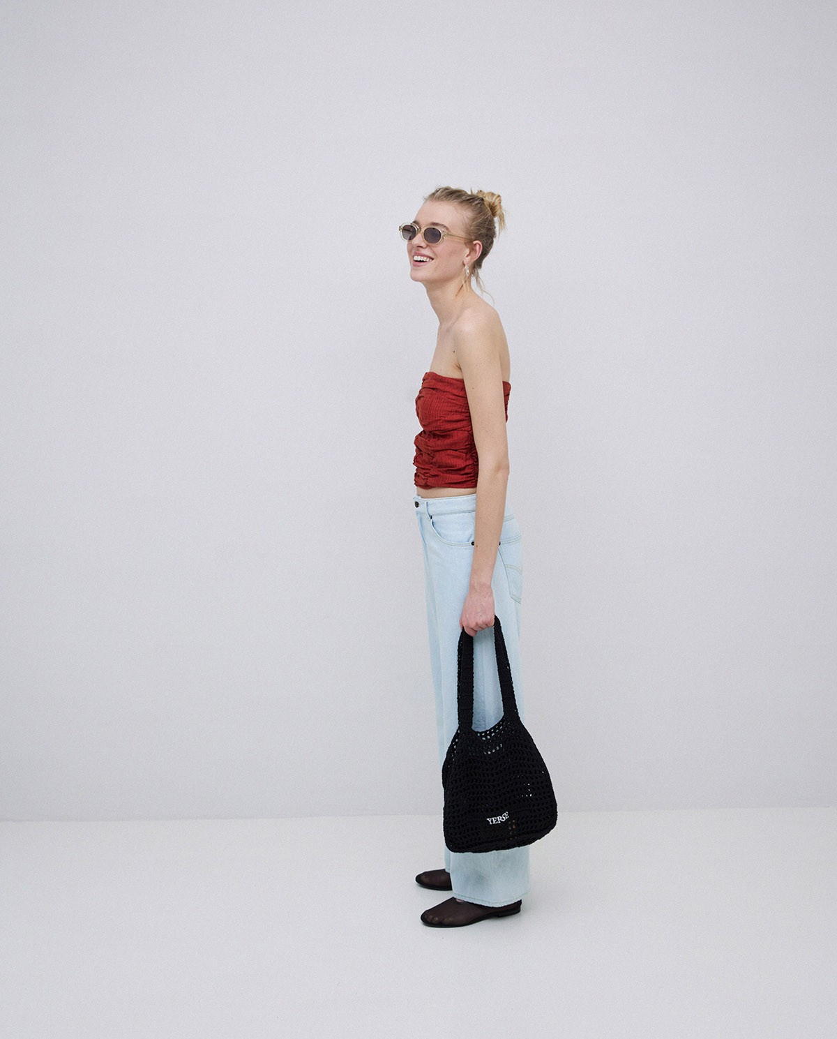 Sac en macramé noir fait main