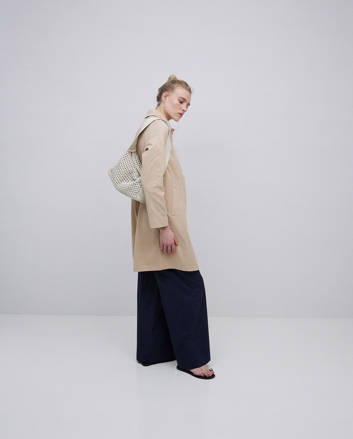 Gabardine col chemise beige 7