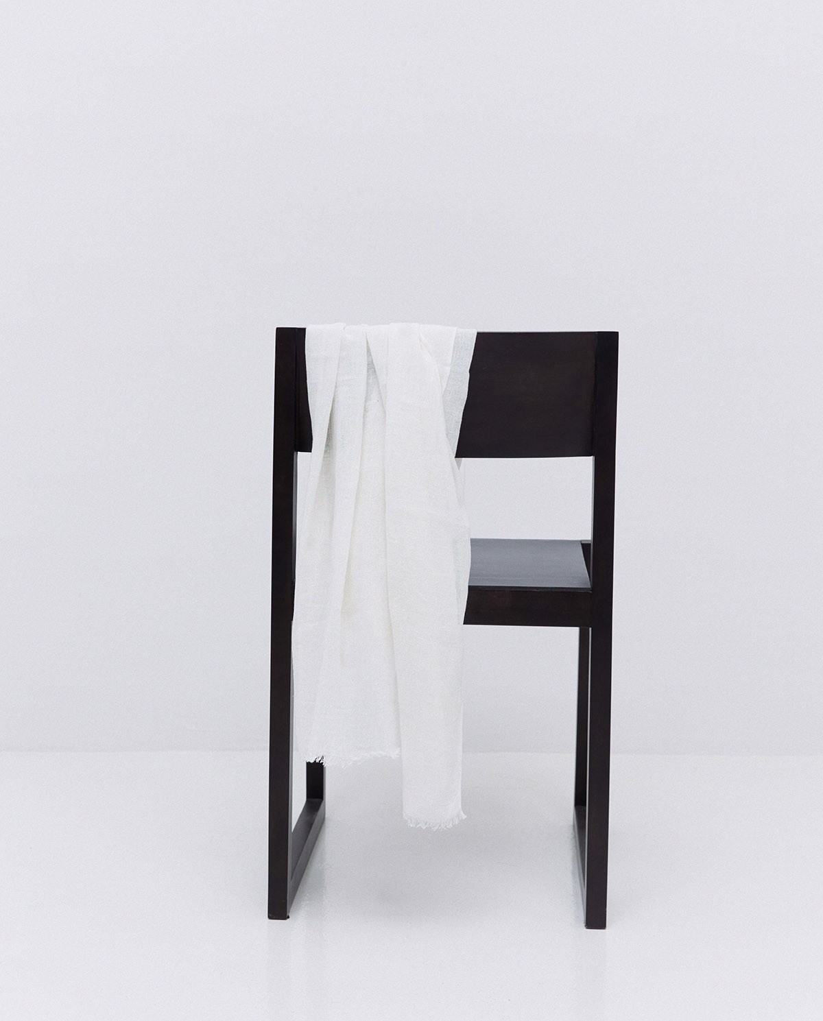 Foulard mousseline de coton et lin brut