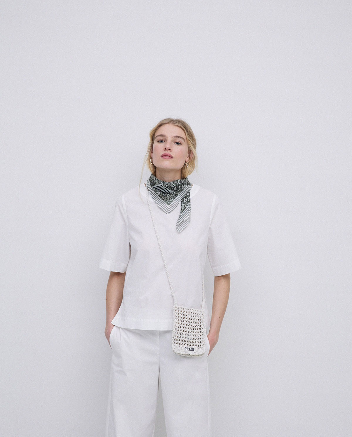 Chemise en popeline blanche