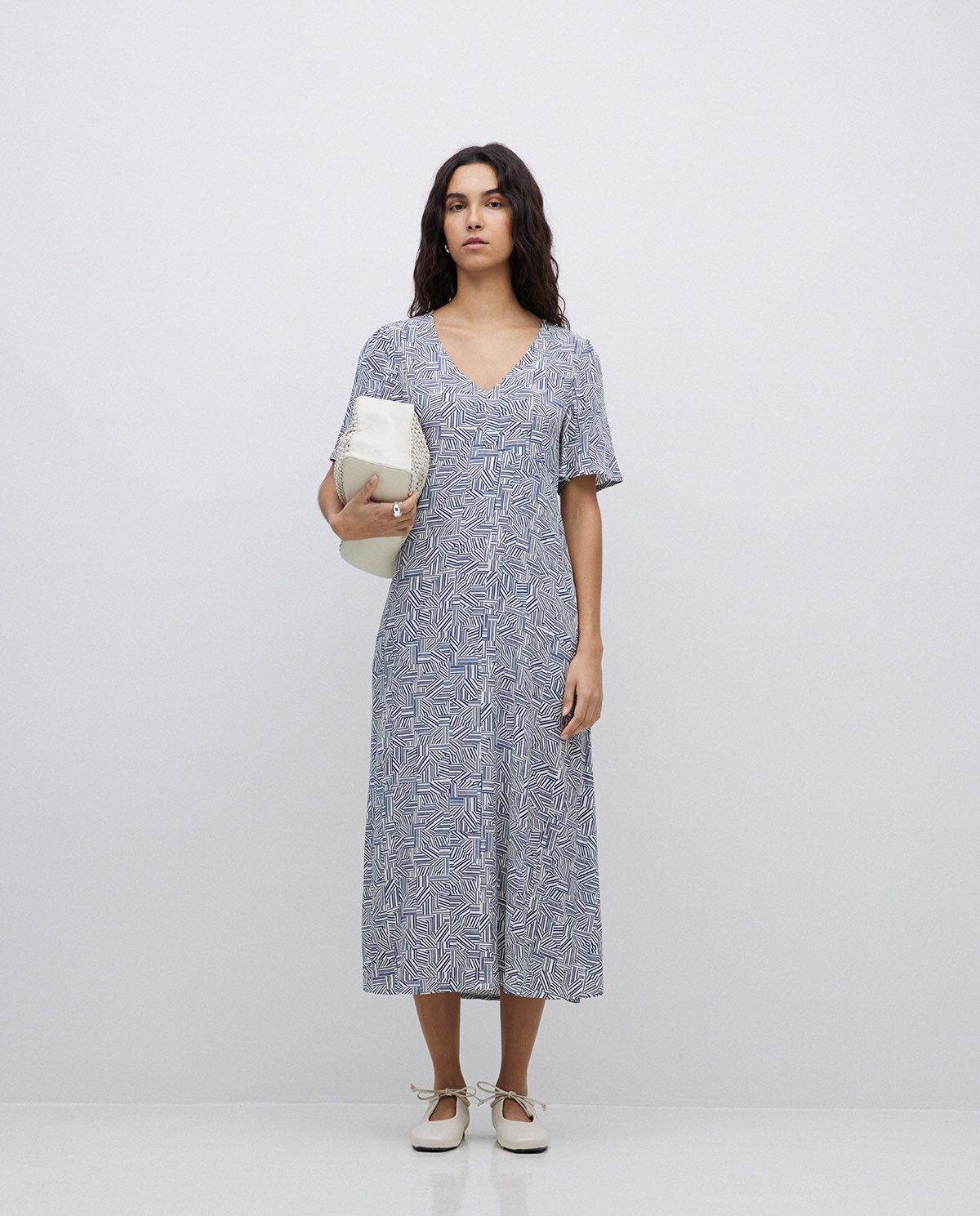 Vestido creppe viscosa ecovero azul 5