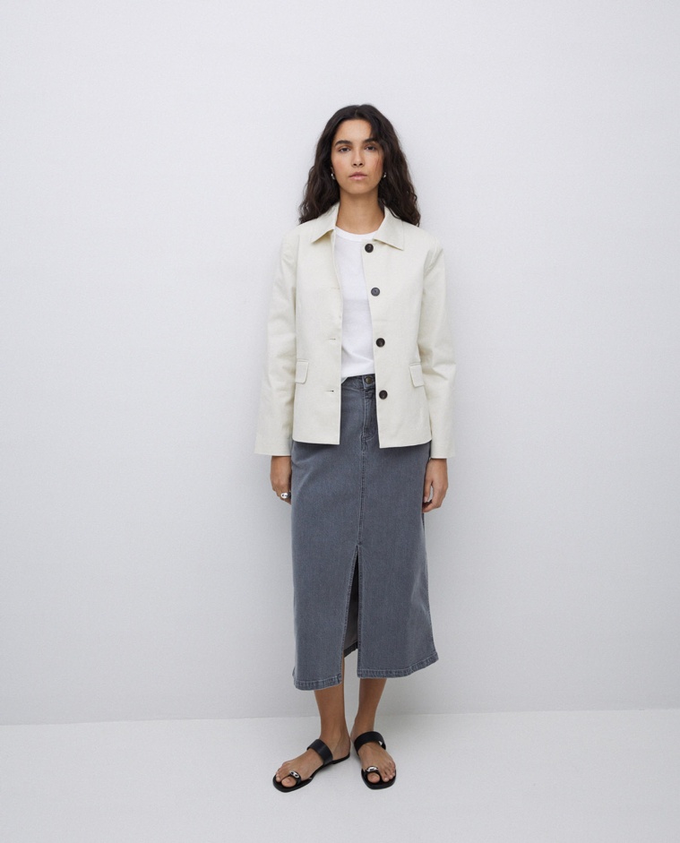 Falda tejana midi gris