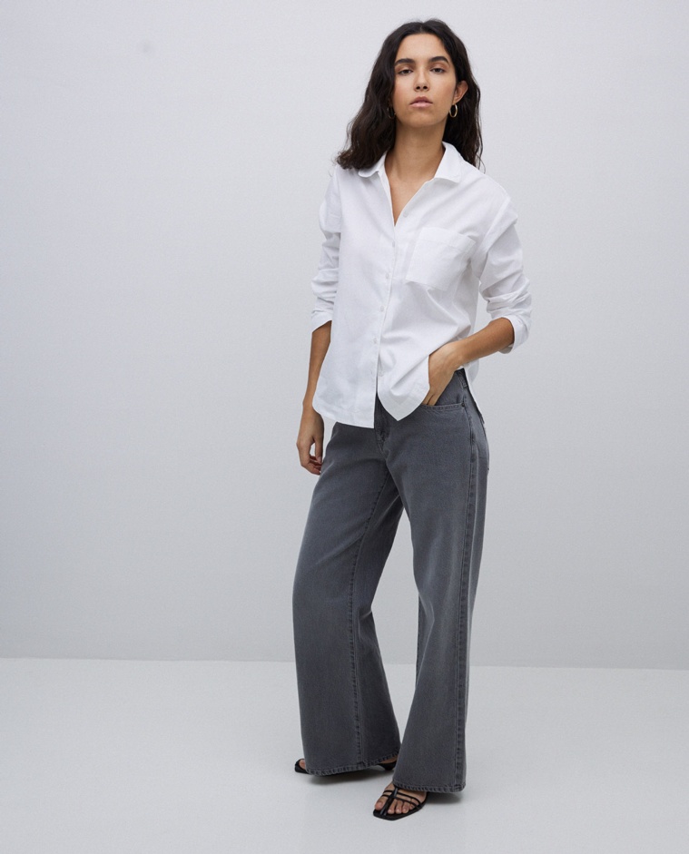 Jeans anchos gris