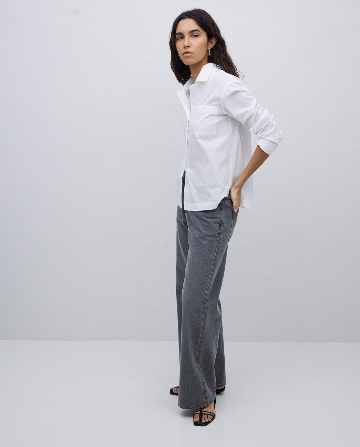 Jeans amples gris