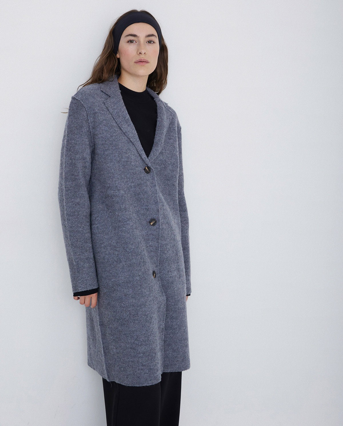 Manteau 100 laine gris