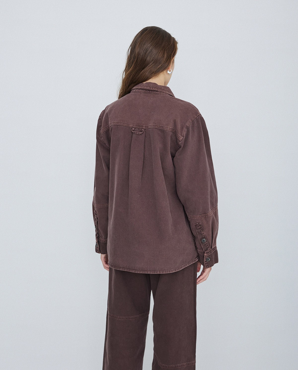 Shirt denim organic cotton chocolate