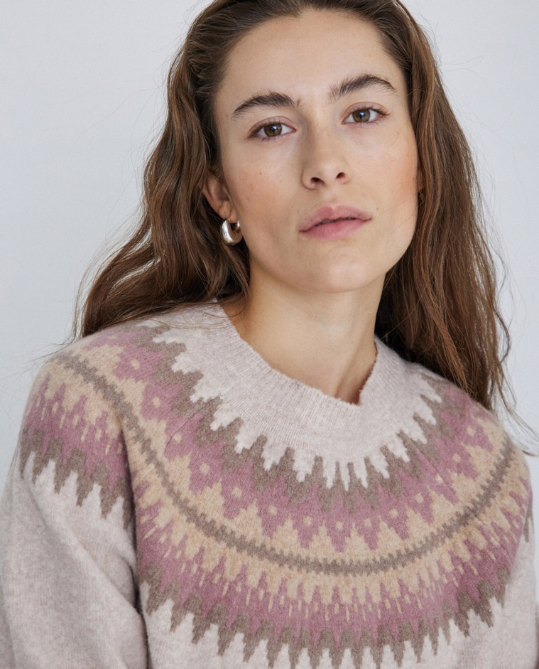 Yerse Espigui Roll Neck Jacquard Knit Jumper