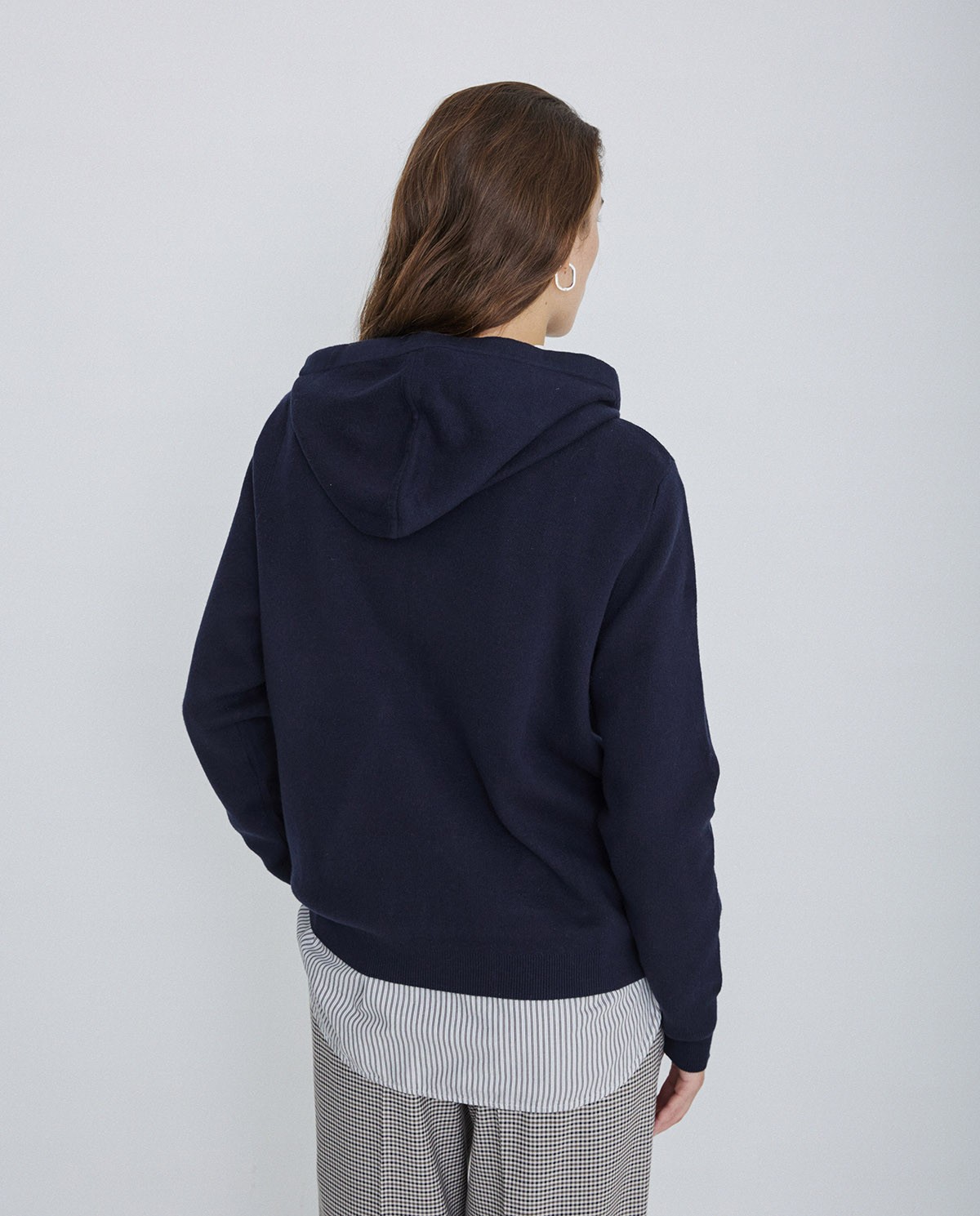 Sweat à capuche bleu foncé 3