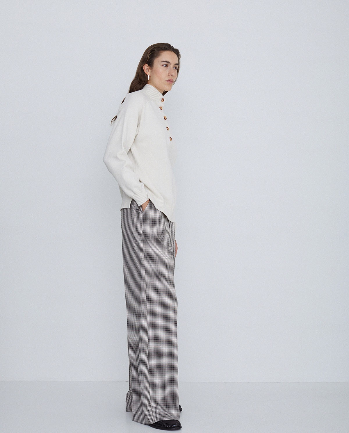 PANTALONS VESTIT QUADRES gris clar 2