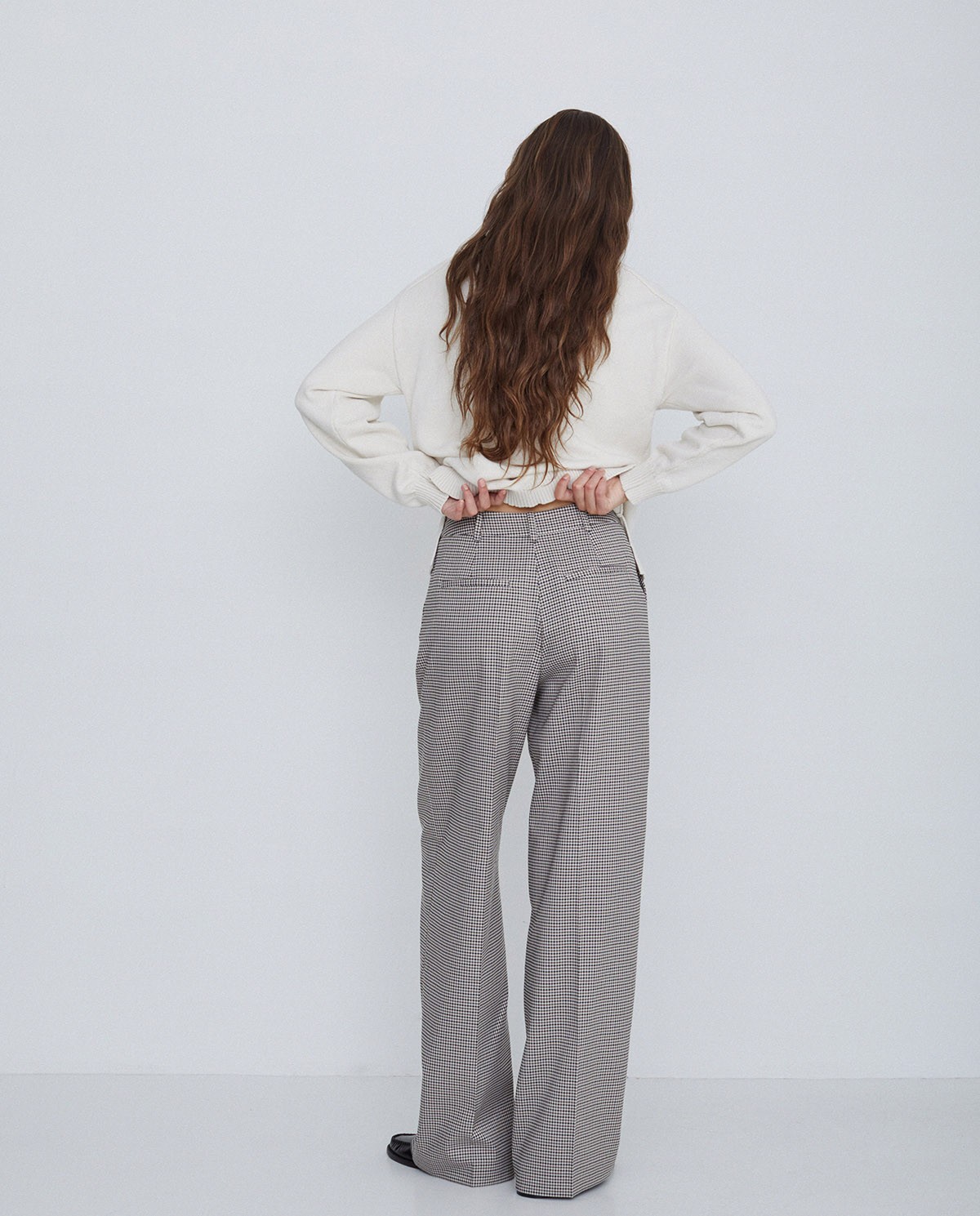 PANTALONS VESTIT QUADRES gris clar 4