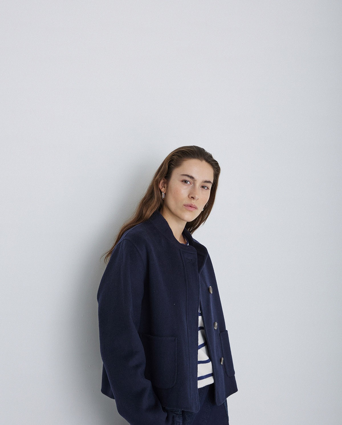 Handmade Coat With Wool navy 3