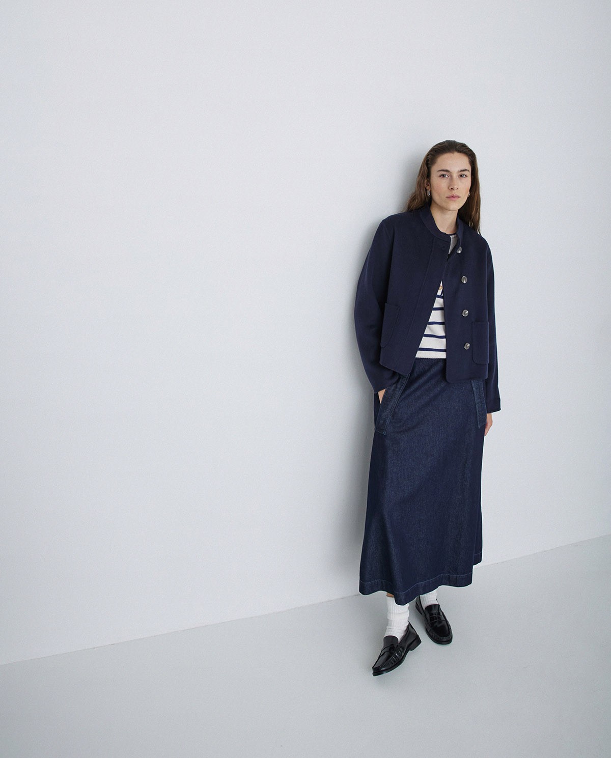 Handmade Coat With Wool navy 5