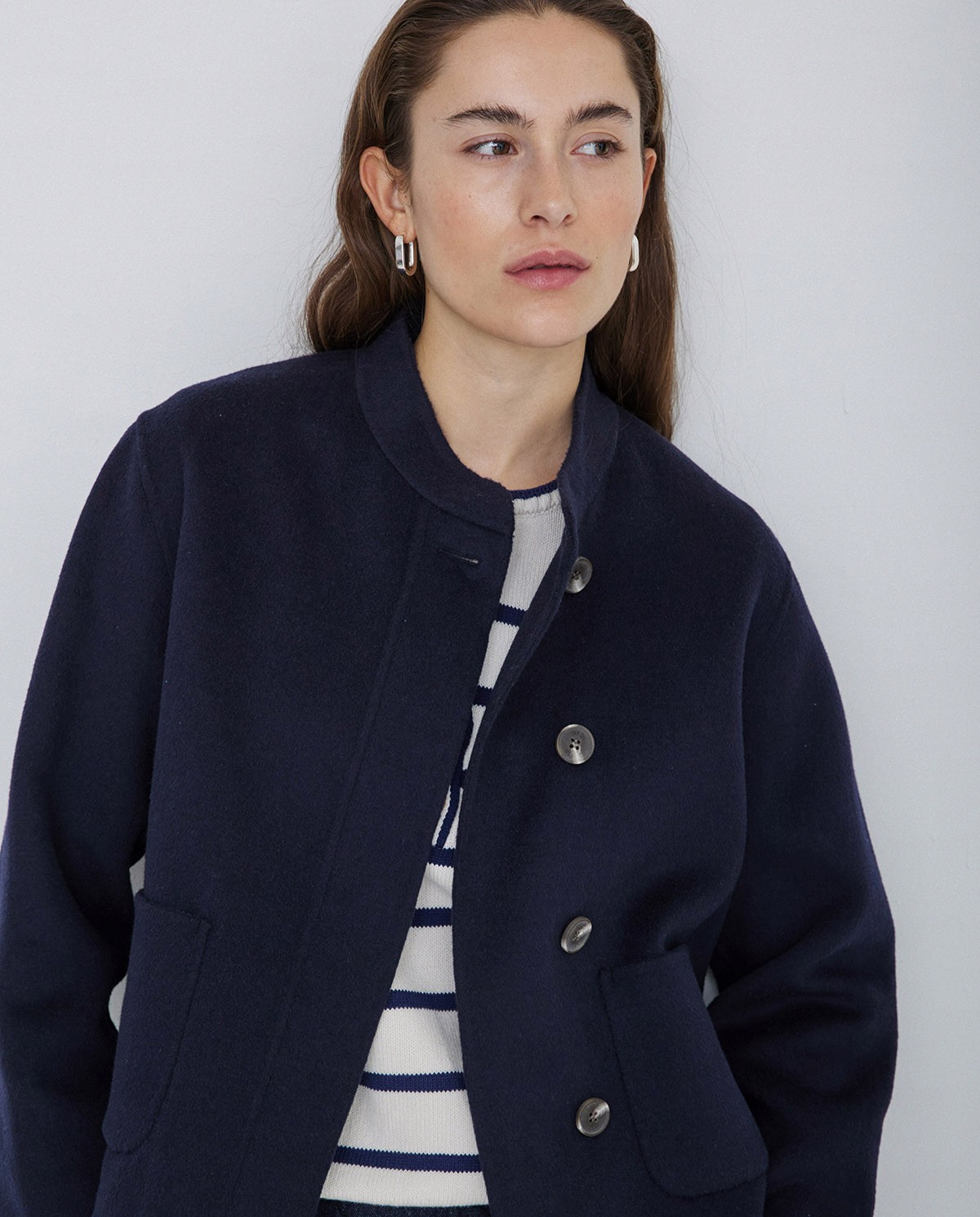 Handmade Coat With Wool navy 1