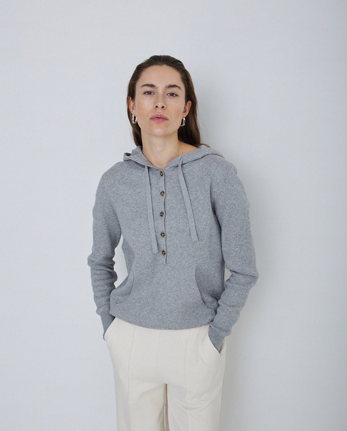 Jersey algodón orgánico capucha gris 2