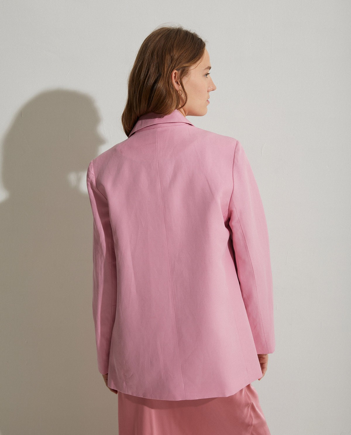 Linen suit coat Pink 4