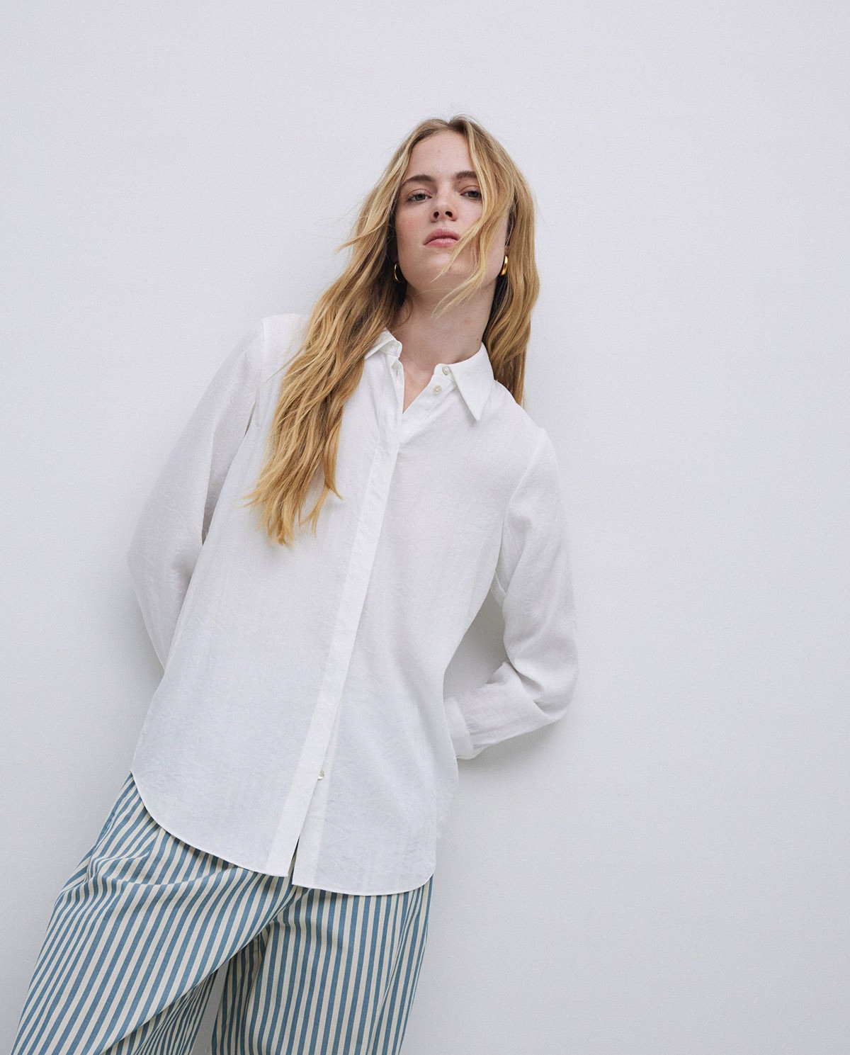 Camisa fluida viscosa blanc 2