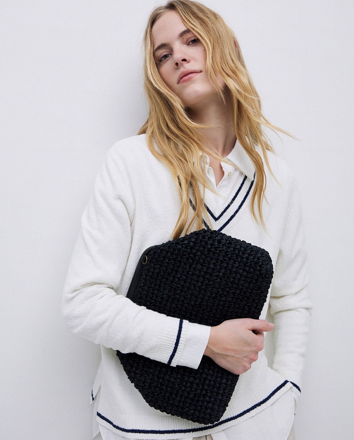 Bolso handmade rafia y piel negro - Bolso <strong>handmade</strong>