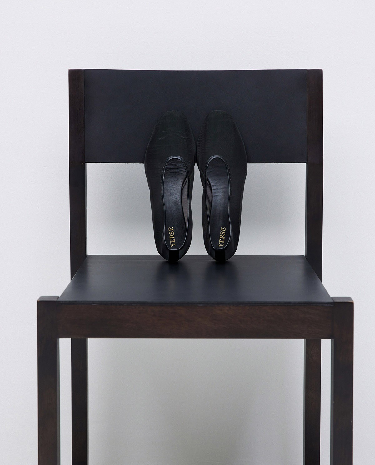 Ballerines tissu filet noir 1