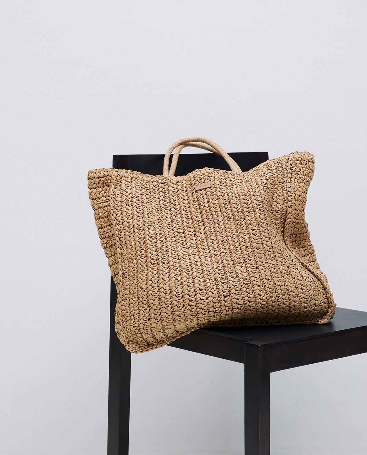 Natural raffia shopper bag 2