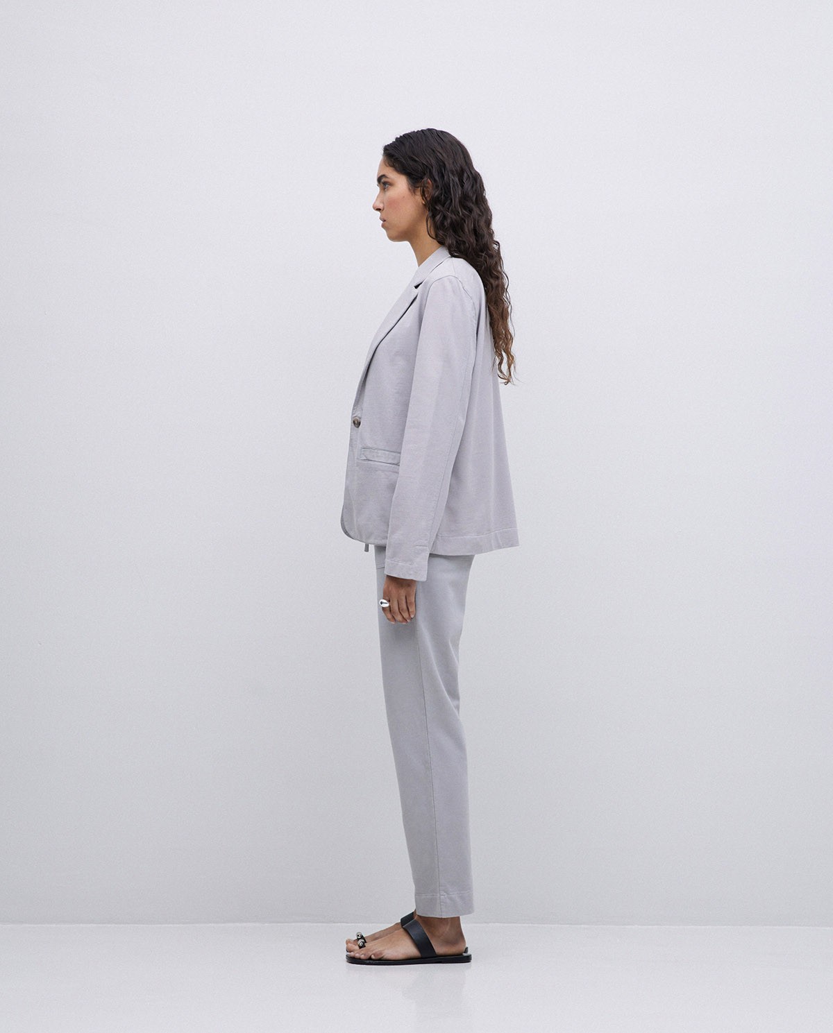 Pantalon de jogging en molleton gris
