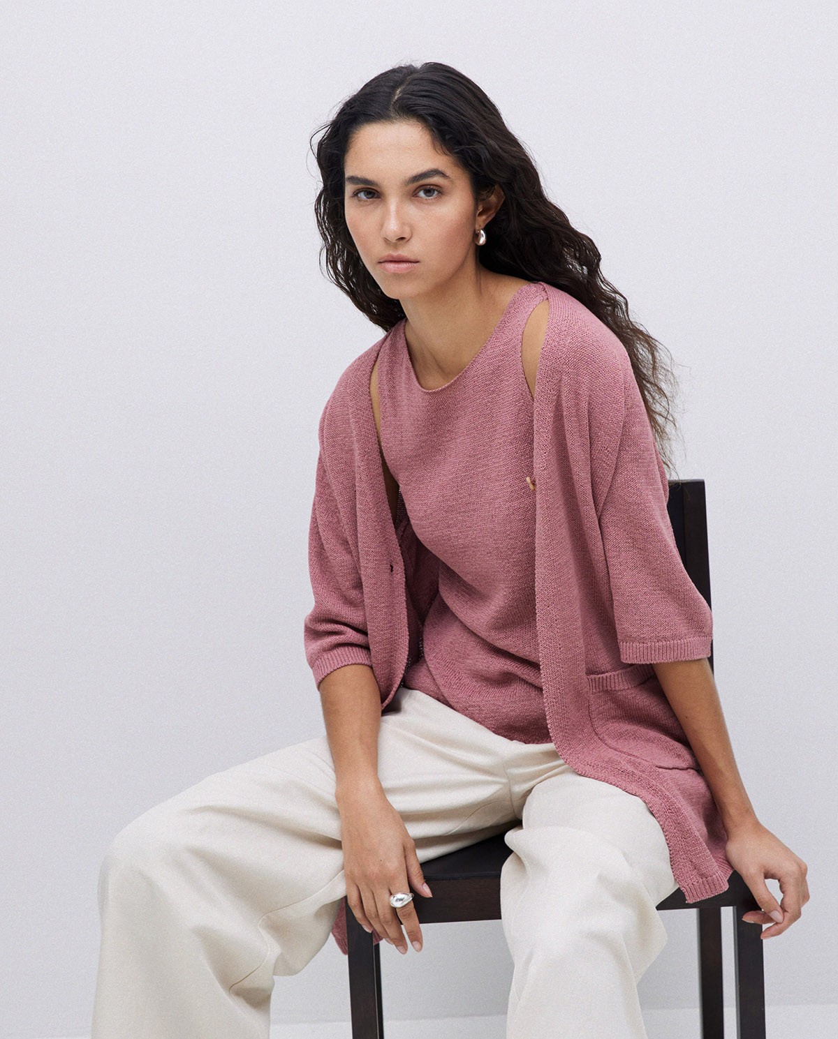Top escote redondo rosa antiguo 7