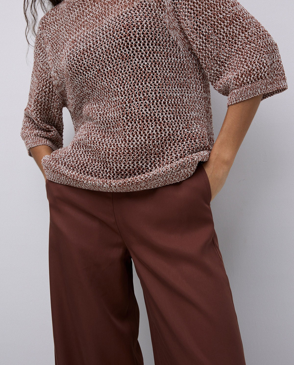 Jersey calado terracota 2