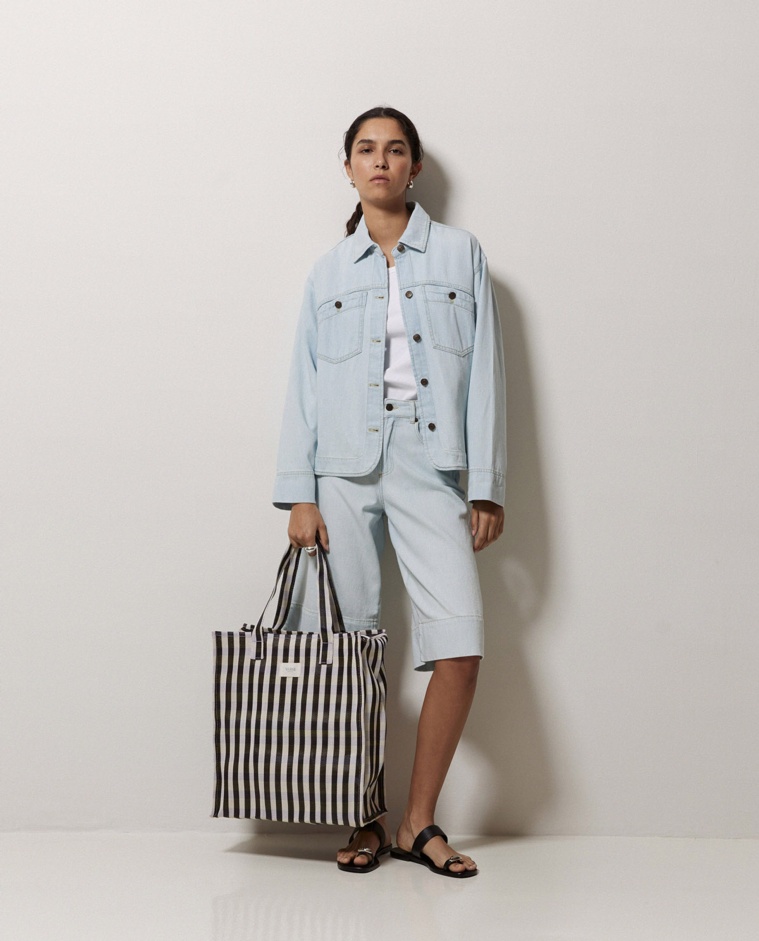 Bermudas denim azul índigo